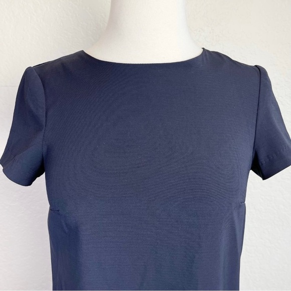 H&M ~ Blue Shift Dress with Fantastic Back Detail ~ Gold Clasp Closure ~ Size 2 - Picture 5 of 8